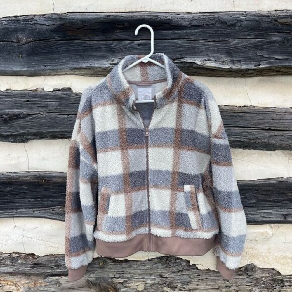 Aspen Plaid Teddy Jacket